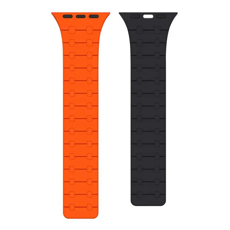 Pulseira de Relógio em Silicone com Cores Contrastantes e Fecho Magnético xDfind, Para Apple Watch 42 / 44 / 45 / 46 / 49mm, Para Apple Watch 38 / 40 / 41 / S10 42mm