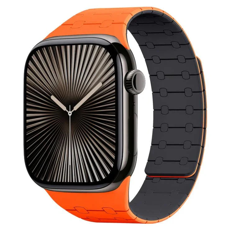 Pulseira de Relógio em Silicone com Cores Contrastantes e Fecho Magnético xDfind, Para Apple Watch 42 / 44 / 45 / 46 / 49mm, Para Apple Watch 38 / 40 / 41 / S10 42mm