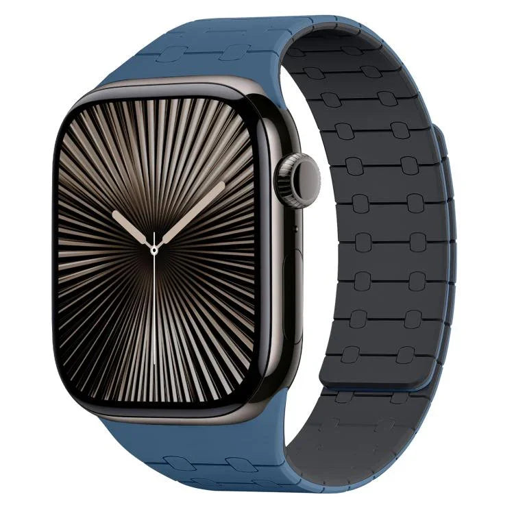 Pulseira de Relógio em Silicone com Cores Contrastantes e Fecho Magnético xDfind, Para Apple Watch 42 / 44 / 45 / 46 / 49mm, Para Apple Watch 38 / 40 / 41 / S10 42mm