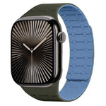 Pulseira de Relógio em Silicone com Cores Contrastantes e Fecho Magnético xDfind, Para Apple Watch 42 / 44 / 45 / 46 / 49mm, Para Apple Watch 38 / 40 / 41 / S10 42mm