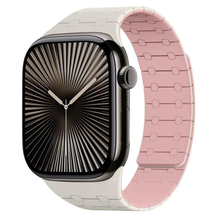 Pulseira de Relógio em Silicone com Cores Contrastantes e Fecho Magnético xDfind, Para Apple Watch 42 / 44 / 45 / 46 / 49mm, Para Apple Watch 38 / 40 / 41 / S10 42mm