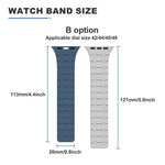 Pulseira de Relógio em Silicone com Cores Contrastantes e Fecho Magnético xDfind, Para Apple Watch 42 / 44 / 45 / 46 / 49mm, Para Apple Watch 38 / 40 / 41 / S10 42mm