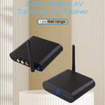 Measy AV240 Transmissor e Recetor de Áudio/Vídeo Sem Fios 2.4GHz com Função de Retorno Infravermelho, Distância: 400m, AV240 Preto