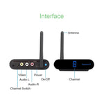 Measy AV540 Transmissor e Recetor de Áudio/Vídeo Sem Fios 5.8GHz com Função de Retorno Infravermelho, Distância: 400m, AV540 Preto