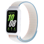 Pulseira de Relógio em Nylon com Fecho de Gancho e Argola Integrado ao Quadro do Relógio, Para Samsung Galaxy Fit 3