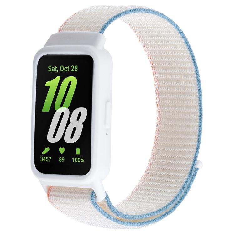 Pulseira de Relógio em Nylon com Fecho de Gancho e Argola Integrado ao Quadro do Relógio, Para Samsung Galaxy Fit 3
