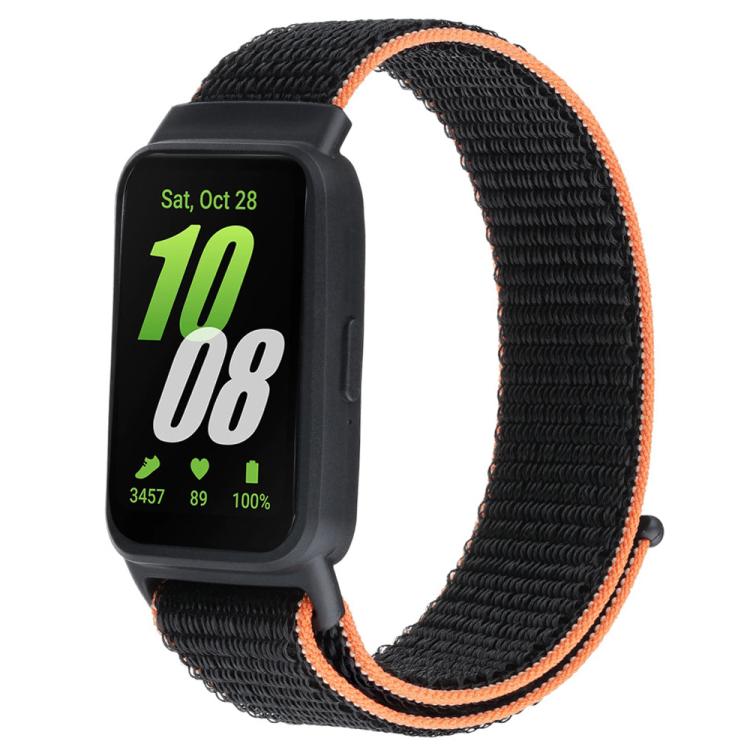 Pulseira de Relógio em Nylon com Fecho de Gancho e Argola Integrado ao Quadro do Relógio, Para Samsung Galaxy Fit 3