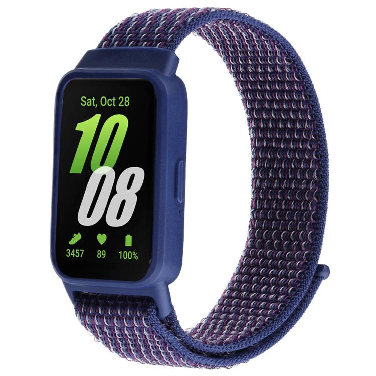 Pulseira de Relógio em Nylon com Fecho de Gancho e Argola Integrado ao Quadro do Relógio, Para Samsung Galaxy Fit 3