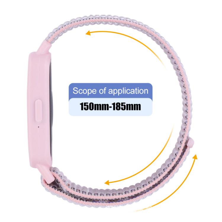 Pulseira de Relógio em Nylon com Fecho de Gancho e Argola Integrado ao Quadro do Relógio, Para Samsung Galaxy Fit 3