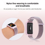 Pulseira de Relógio em Nylon com Fecho de Gancho e Argola Integrado ao Quadro do Relógio, Para Samsung Galaxy Fit 3