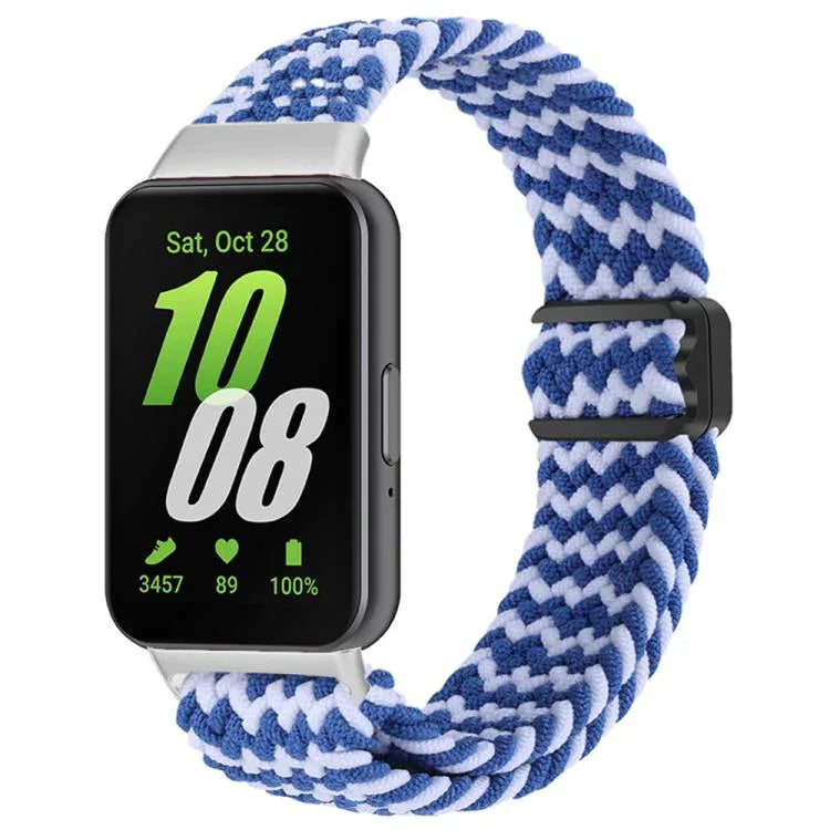 Pulseira de Relógio Trançada em Nylon com Fecho Magnético, Para Samsung Galaxy Fit 3