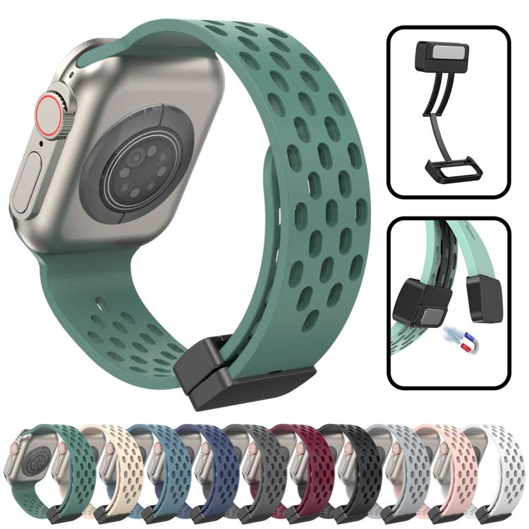 Pulseira de Relógio em Silicone com Fecho Magnético xDfind, Para Apple Watch 42 / 44 / 45 / 46 / 49mm, Para Apple Watch 38 / 40 / 41 / S10 42mm