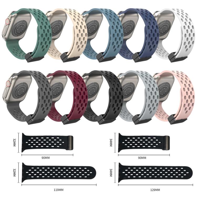 Pulseira de Relógio em Silicone com Fecho Magnético xDfind, Para Apple Watch 42 / 44 / 45 / 46 / 49mm, Para Apple Watch 38 / 40 / 41 / S10 42mm