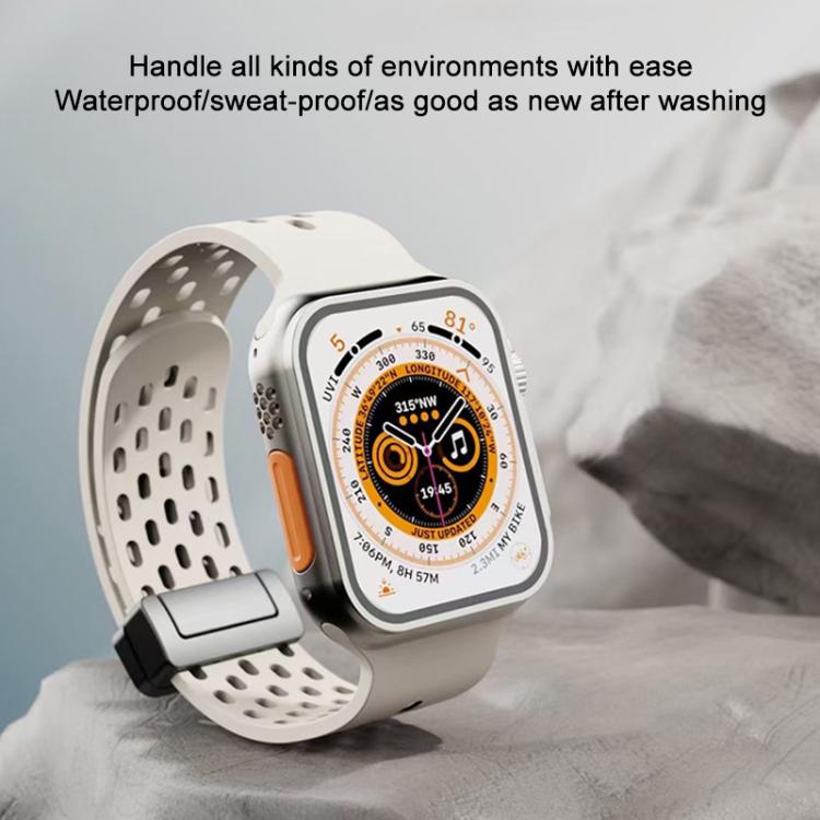 Pulseira de Relógio em Silicone com Fecho Magnético xDfind, Para Apple Watch 42 / 44 / 45 / 46 / 49mm, Para Apple Watch 38 / 40 / 41 / S10 42mm