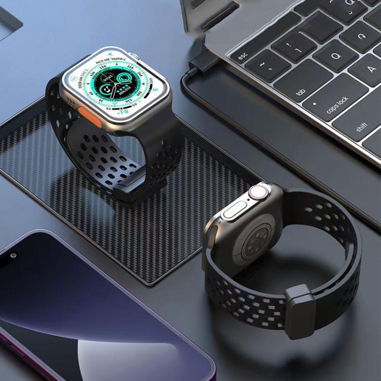 Pulseira de Relógio em Silicone com Fecho Magnético xDfind, Para Apple Watch 42 / 44 / 45 / 46 / 49mm, Para Apple Watch 38 / 40 / 41 / S10 42mm