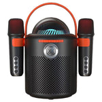 Lebo Y11 Coluna Bluetooth Portátil para Karaoke Sem Fios com Microfone Duplo para Exterior