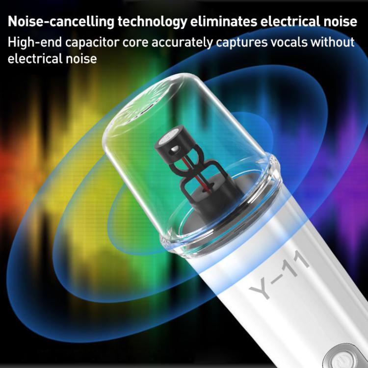Lebo Y11 Coluna Bluetooth Portátil para Karaoke Sem Fios com Microfone Duplo para Exterior
