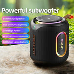 Zealot M1 Coluna Bluetooth Estéreo RGB Portátil 30W IPX6 para Exterior
