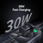USAMS CC276 Carregador Rápido Mini 30W GaN USB-C / Tipo-C, Ficha Reino Unido