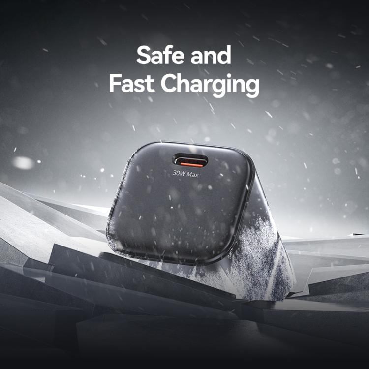 USAMS CC276 Carregador Rápido Mini 30W GaN USB-C / Tipo-C, Ficha Reino Unido