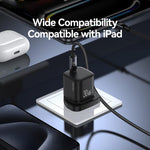 USAMS CC276 Carregador Rápido Mini 30W GaN USB-C / Tipo-C, Ficha Reino Unido