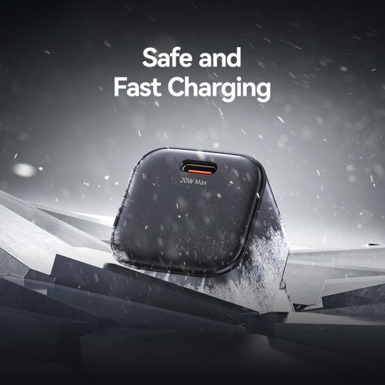 USAMS CC267 Carregador Rápido Mini 20W GaN USB-C / Tipo-C, Ficha EUA