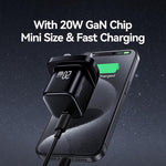 USAMS CC274 20W GaN USB-C / Type-C Port Mini Fast Charger, UK Plug