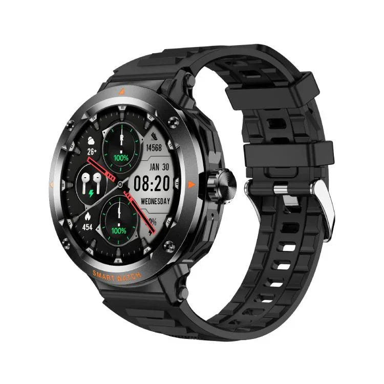 D13 Relógio Inteligente com Auricular Bluetooth 2 em 1 para Chamadas, Suporta Chamadas Bluetooth / NFC / Monitorização de Saúde, Pulseira de Silicone, Pulseira de Aço com 3 Contas, Pulseira Milanesa de Aço