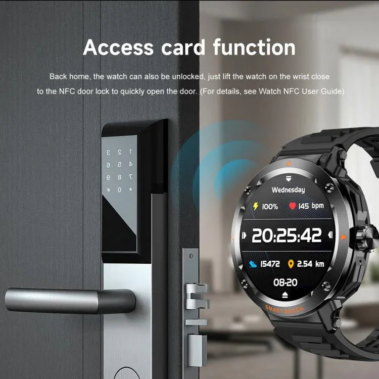 D13 Relógio Inteligente com Auricular Bluetooth 2 em 1 para Chamadas, Suporta Chamadas Bluetooth / NFC / Monitorização de Saúde, Pulseira de Silicone, Pulseira de Aço com 3 Contas, Pulseira Milanesa de Aço
