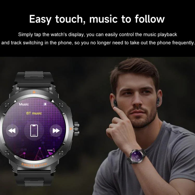 D13 Relógio Inteligente com Auricular Bluetooth 2 em 1 para Chamadas, Suporta Chamadas Bluetooth / NFC / Monitorização de Saúde, Pulseira de Silicone, Pulseira de Aço com 3 Contas, Pulseira Milanesa de Aço