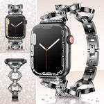 Pulseira de Relógio Metálica com Diamantes em Forma de O xDfind, Para Apple Watch 42 / 44 / 45 / 46 / 49mm, Para Apple Watch 38 / 40 / 41 / S10 42mm