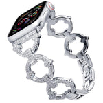 Pulseira de Relógio Metálica com Diamantes em Forma de O xDfind, Para Apple Watch 42 / 44 / 45 / 46 / 49mm, Para Apple Watch 38 / 40 / 41 / S10 42mm