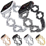 Pulseira de Relógio Metálica com Diamantes em Forma de O xDfind, Para Apple Watch 42 / 44 / 45 / 46 / 49mm, Para Apple Watch 38 / 40 / 41 / S10 42mm
