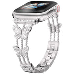 Pulseira de Relógio Metálica com Diamantes em Forma de Borboleta xDfind, Para Apple Watch 42 / 44 / 45 / 46 / 49mm, Para Apple Watch 38 / 40 / 41 / S10 42mm