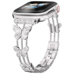 Pulseira de Relógio Metálica com Diamantes em Forma de Borboleta xDfind, Para Apple Watch 42 / 44 / 45 / 46 / 49mm, Para Apple Watch 38 / 40 / 41 / S10 42mm
