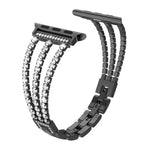 Pulseira de Relógio Metálica com Três Diamantes xDfind, Para Apple Watch 42 / 44 / 45 / 46 / 49mm, Para Apple Watch 38 / 40 / 41 / S10 42mm