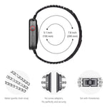 Pulseira de Relógio Metálica com Três Diamantes xDfind, Para Apple Watch 42 / 44 / 45 / 46 / 49mm, Para Apple Watch 38 / 40 / 41 / S10 42mm