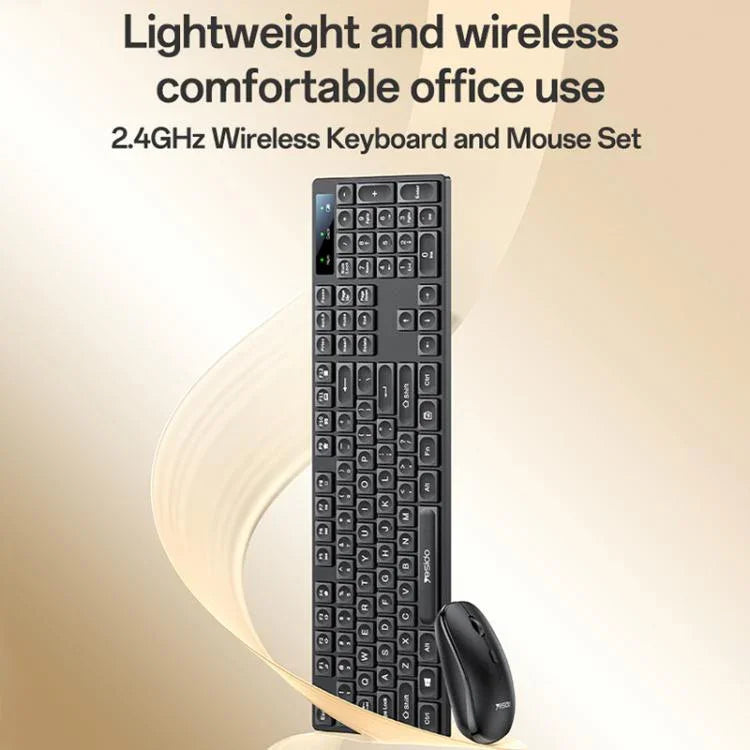 Conjunto Teclado e Rato Sem Fios 2.4G para Negócios Yesido KB42, Versão Árabe, Versão Inglesa