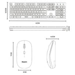 Conjunto Teclado e Rato Sem Fios 2.4G para Negócios Yesido KB42, Versão Árabe, Versão Inglesa