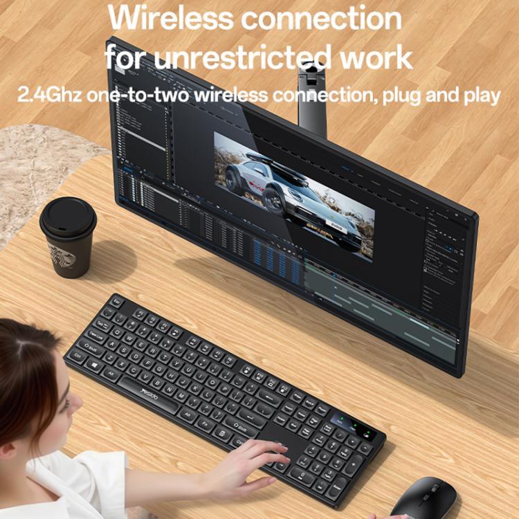 Conjunto Teclado e Rato Sem Fios 2.4G para Negócios Yesido KB42, Versão Árabe, Versão Inglesa