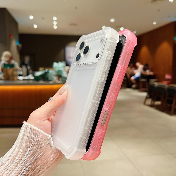 Capa para Telemóvel Híbrida Transparente Fosca TPU + PC 3 em 1, Para iPhone 17 Pro Max, Para iPhone 17 Pro