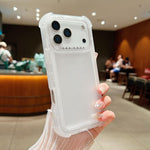 Capa para Telemóvel Híbrida Transparente Fosca TPU + PC 3 em 1, Para iPhone 17 Pro Max, Para iPhone 17 Pro