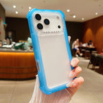 Capa para Telemóvel Híbrida Transparente Fosca TPU + PC 3 em 1, Para iPhone 17 Pro Max, Para iPhone 17 Pro