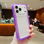 Capa para Telemóvel Híbrida Transparente Fosca TPU + PC 3 em 1, Para iPhone 17 Pro Max, Para iPhone 17 Pro
