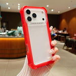 Capa para Telemóvel Híbrida Transparente Fosca TPU + PC 3 em 1, Para iPhone 17 Pro Max, Para iPhone 17 Pro