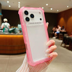 Capa para Telemóvel Híbrida Transparente Fosca TPU + PC 3 em 1, Para iPhone 17 Pro Max, Para iPhone 17 Pro