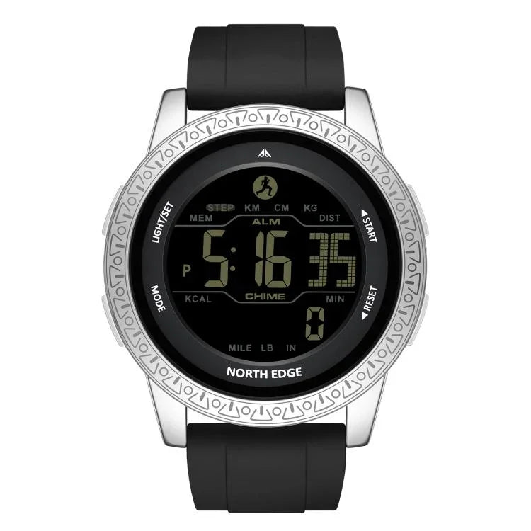NORTH EDGE APOLLO Relógio Desportivo Inteligente Masculino Outdoor Resistente à Água com Correia de Silicone Multifuncional