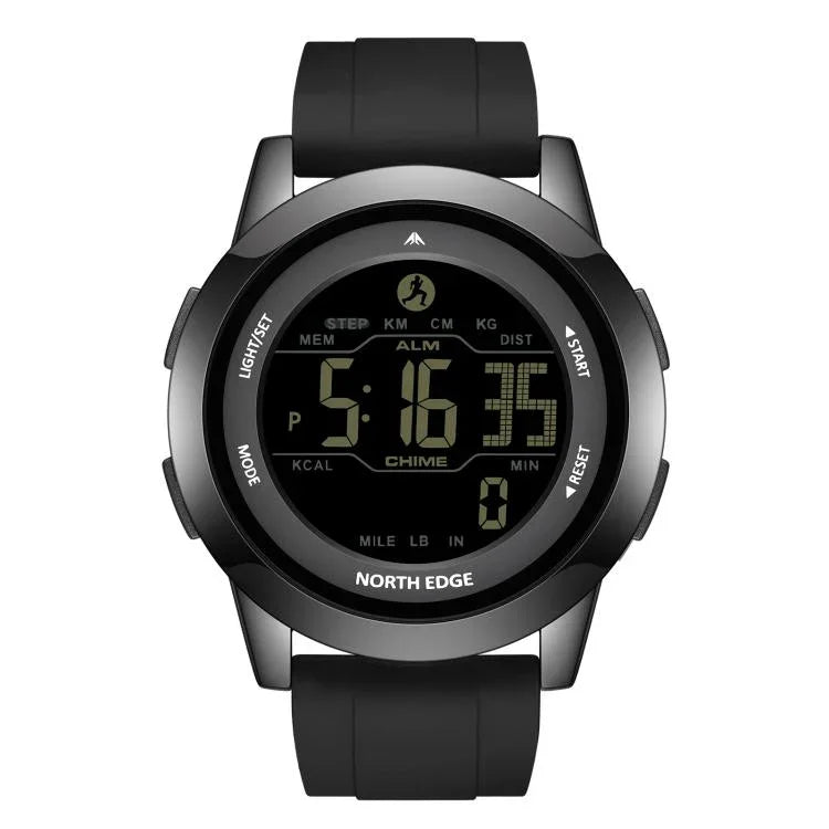NORTH EDGE APOLLO Relógio Desportivo Inteligente Masculino Outdoor Resistente à Água com Correia de Silicone Multifuncional