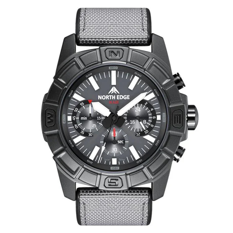 NORTH EDGE BLAZE Relógio Desportivo Inteligente Masculino Outdoor Resistente à Água com Carregamento Solar
