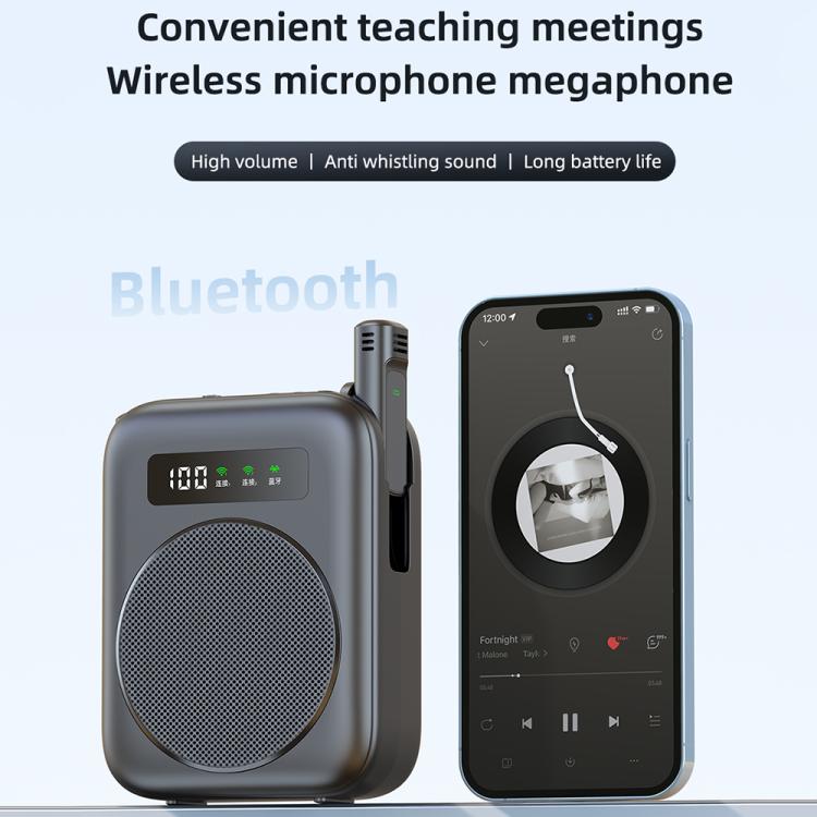 Amplificador de Voz para Ensino com Microfone Sem Fios Mini M10 com Ecrã